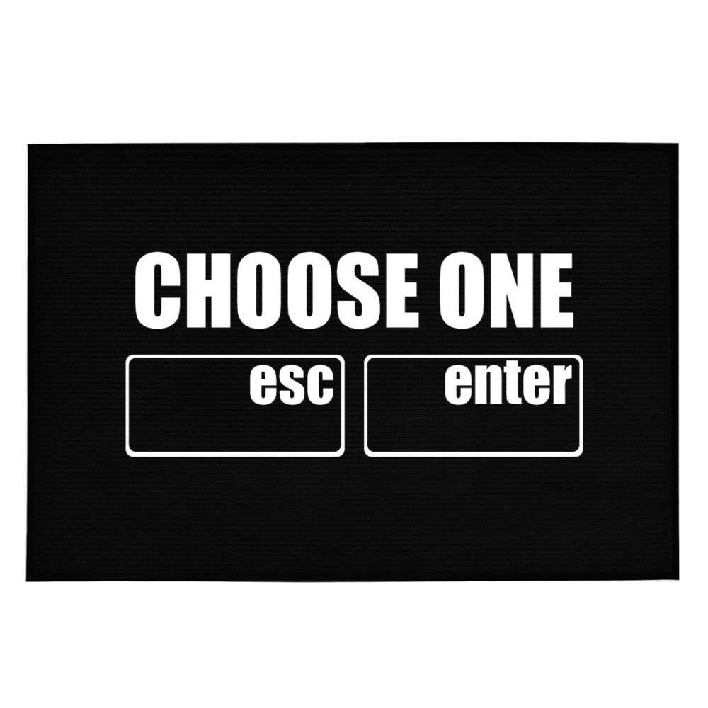 Choose One: Esc or Enter' Vicces, Tréfás Lábtörlő