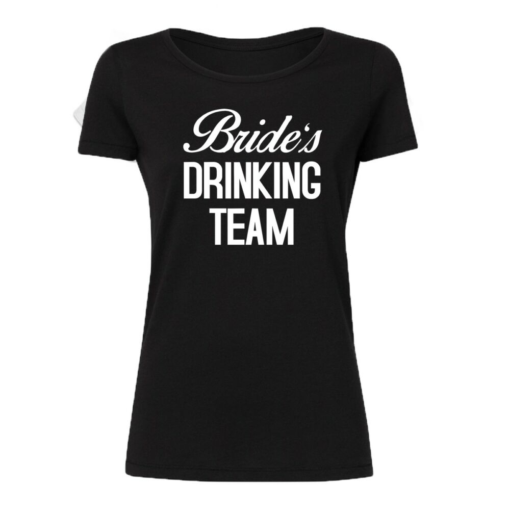 Bride's Drinking Team' Feliratos Lánybúcsú Női Póló