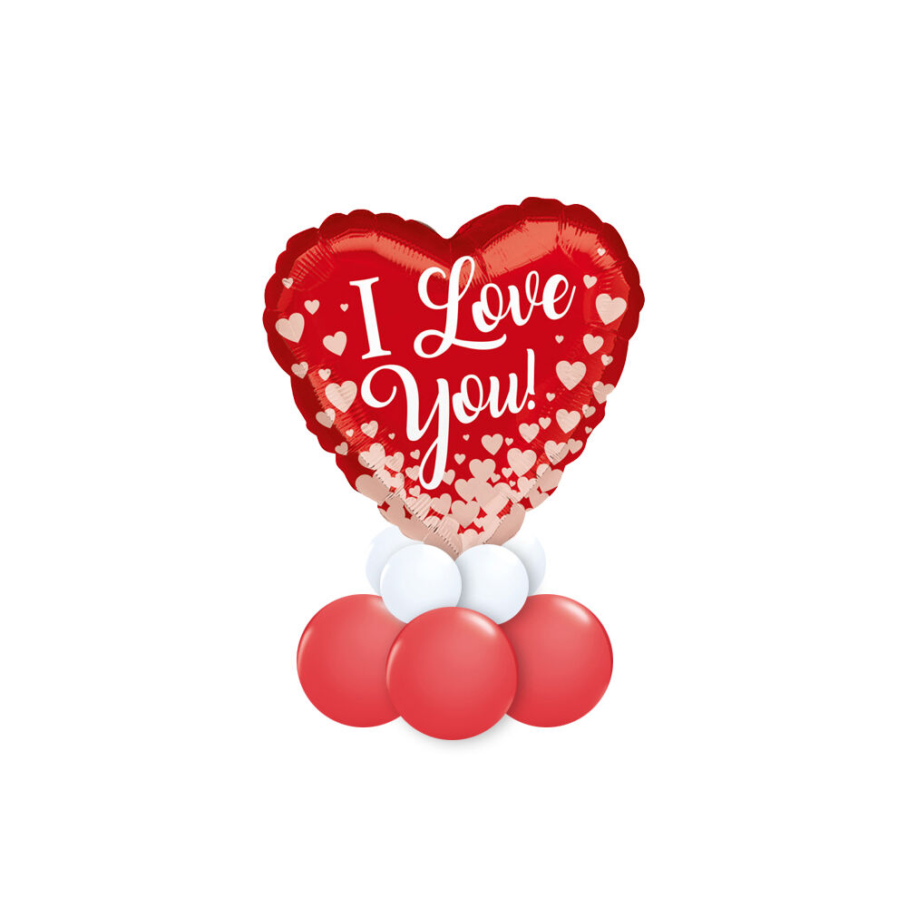 I Love You Szivecskék Ajándék Dekoráció Lufiból Valentin-napra