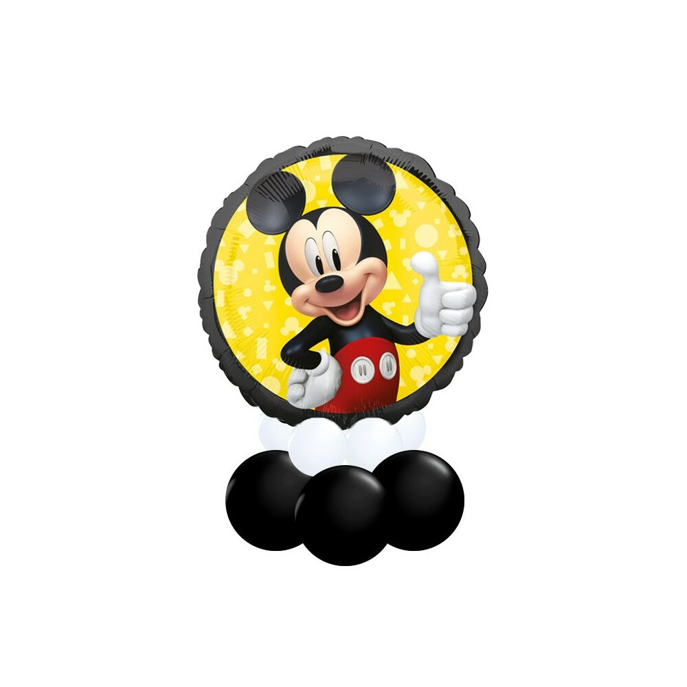 Mikiegér - Mickey Mouse Mintás Fekete Fehér Ajándék Dekoráció Lufiból