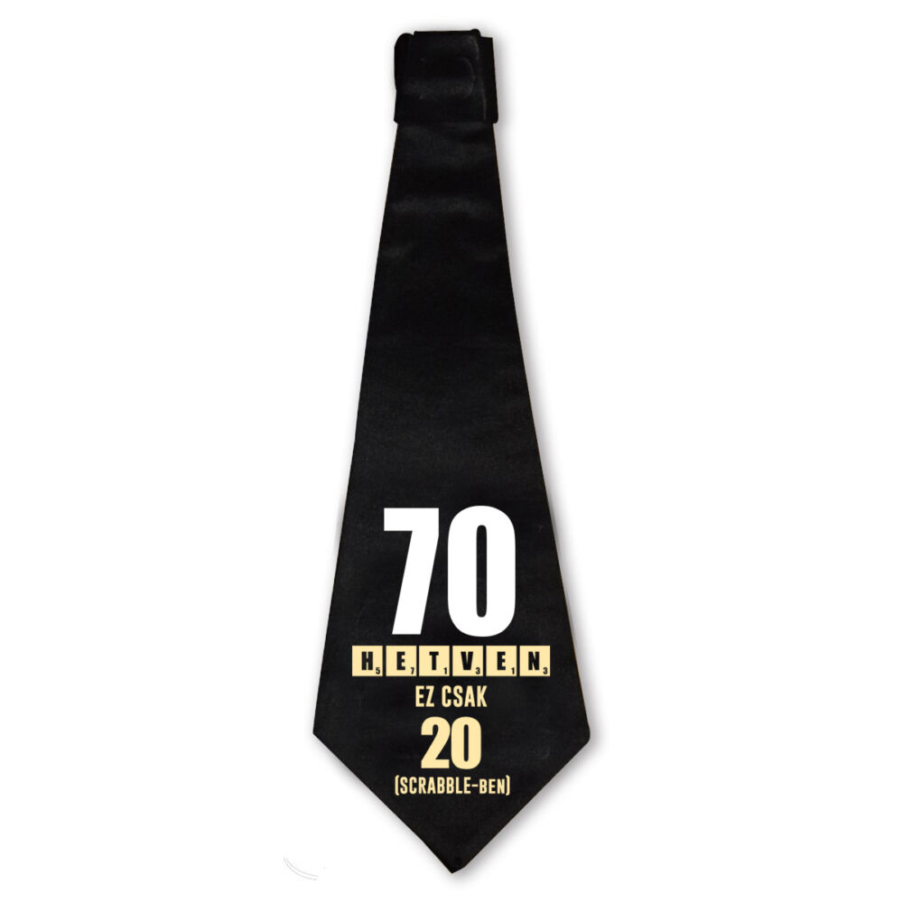 70 az új 20 - Vicces Ajándék Szülinapi Nyakkendő