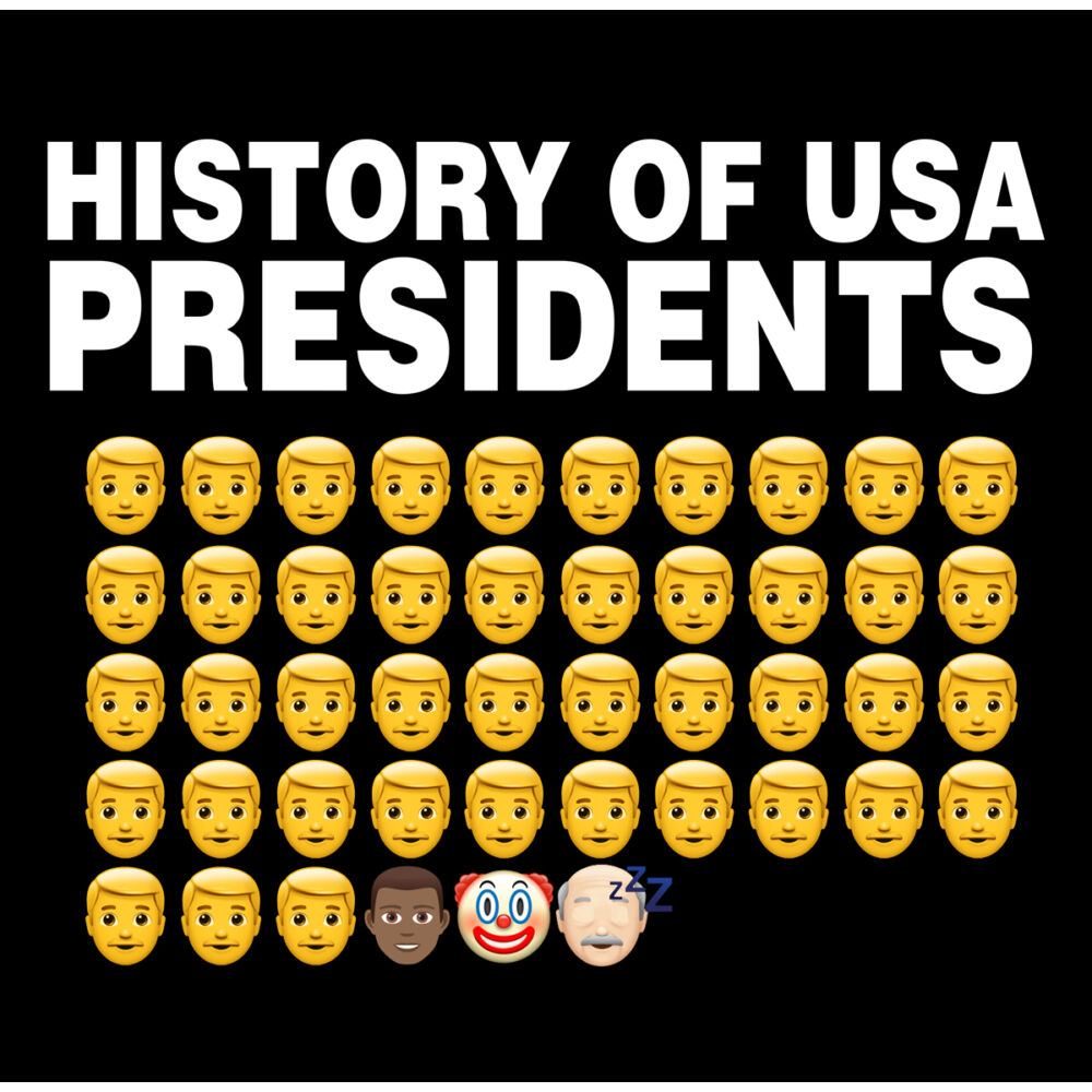 Amerika Elnökei Emoji Vicces Póló 2