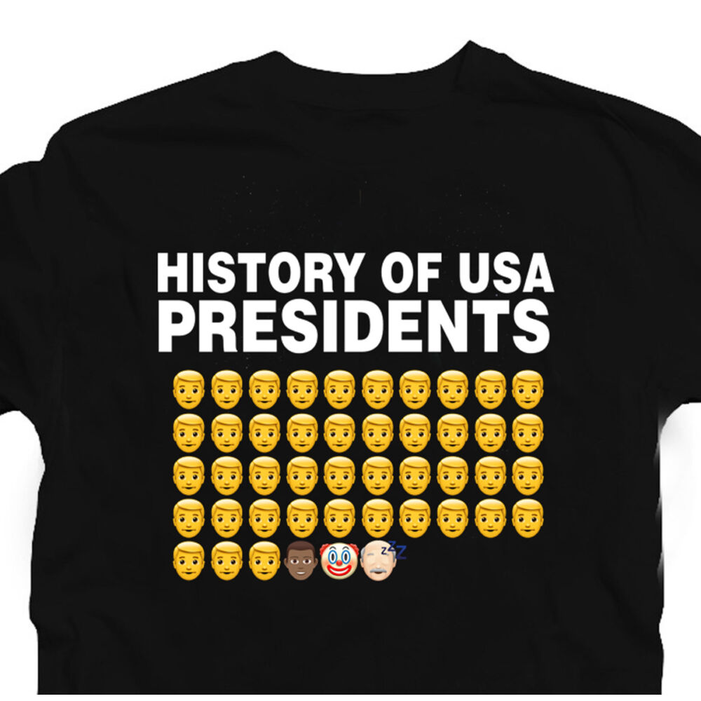 Amerika Elnökei Emoji Vicces Póló 3