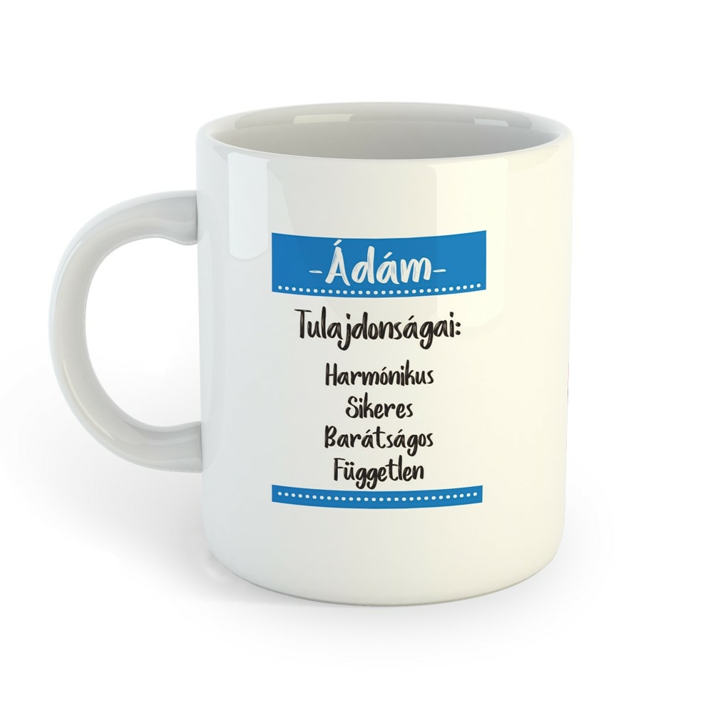 Ádám - Ajándék Névnapos Bögre