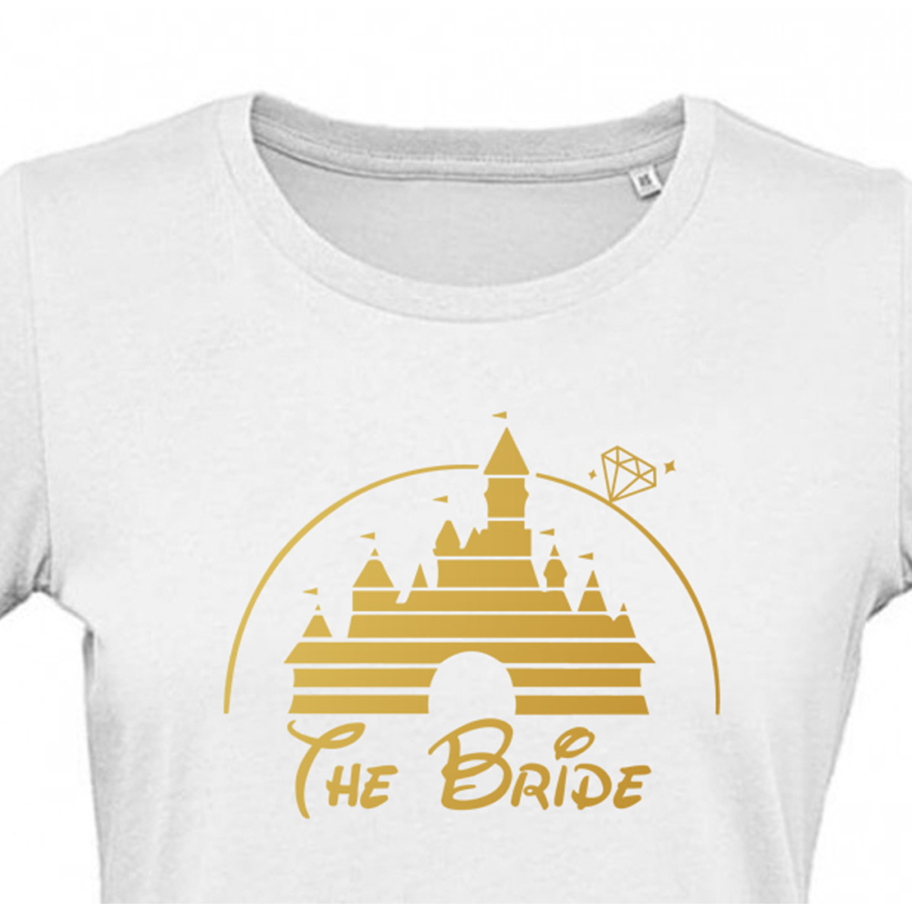 The Bride Disney Castle Ajándék Parti Póló Lánybúcsúra 3