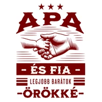 Kép 2/4 - Apa és Fia Legjobb Barátok Ajándék Póló 2