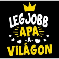 Kép 2/4 - Legjobb Apa a Világon Korona Ajándék Póló 2