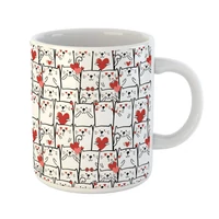 Kép 1/3 - Cuki Szerelmes Cicák Bögre Valentin-napra