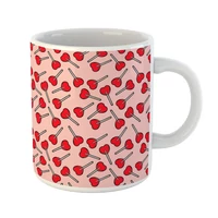 Kép 1/3 - Szív Lollipop Mintás Bögre Valentin-napra