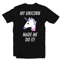 Kép 1/3 - My Unicorn Made Me Do It Vicces Emoji Póló