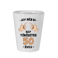 Kép 1/2 - Így Néz Ki Egy Tökéletes 50 Éves! Szülinapi Ajándék Felespohár