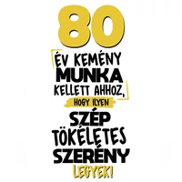 Kép 2/2 - 80 Év Kemény Munka Kellett... Szülinapi Ajándék Feles pohár 2
