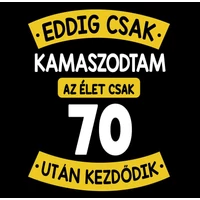 Kép 2/4 - Eddig Csak Kamaszodtam..., 70. Szülinapi Vicces Ajándék Póló 2