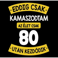 Kép 2/4 - Eddig Csak Kamaszodtam..., 80. Szülinapi Vicces Ajándék Póló 2