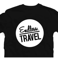 Kép 3/4 - Endless. Travel. Utazós Feliratos Póló 2