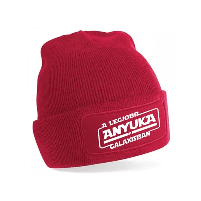 A Legjobb Anya a Galaxisban Piros Ajándék Télisapka