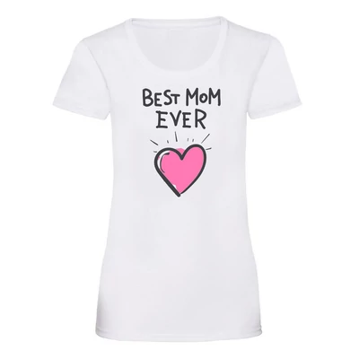 Best Mom Heart - Anyák Napi Ajándék Póló