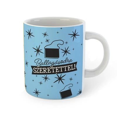 Ballagásodra Szeretettel Tarisznya Mintás Kék Ajándék Bögre