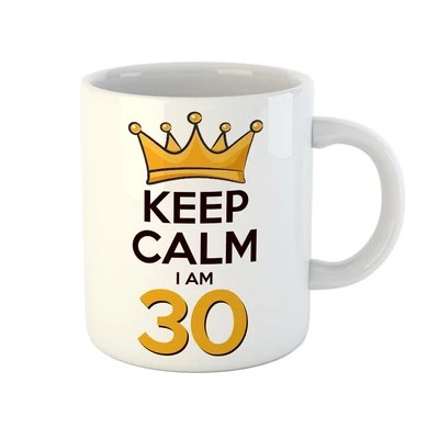 KEEP CALM, I'M 30 Szülinapi Ajándék Bögre