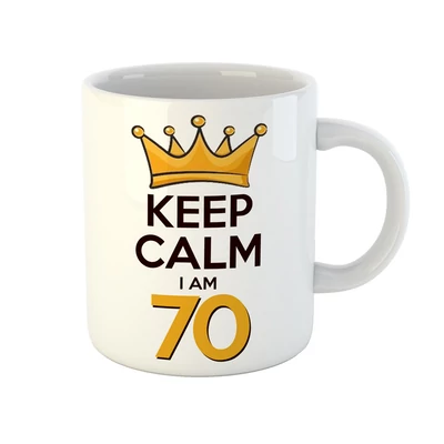 KEEP CALM, I'M 70 Szülinapi Ajándék Bögre