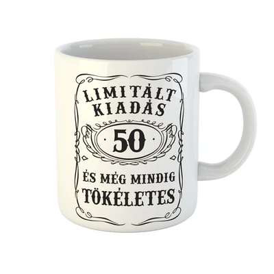 Limitált Kiadás - 50. Születésnapra Ajándék Bögre