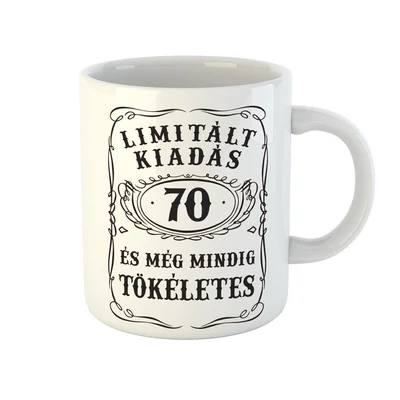 Limitált Kiadás - 70. Születésnapra Ajándék Bögre
