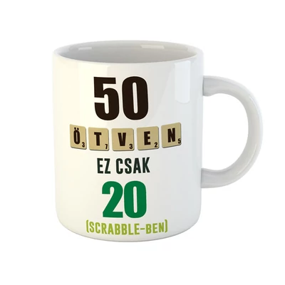 50 az új 20 - Vicces Ajándék Szülinapi Bögre