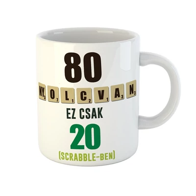 80 az új 20 - Vicces Ajándék Szülinapi Bögre