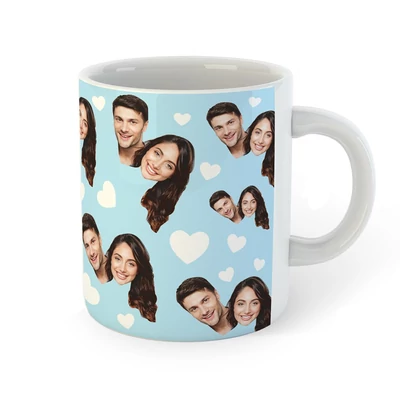 Egyedi Szerelmes Pár Bögre - Kék