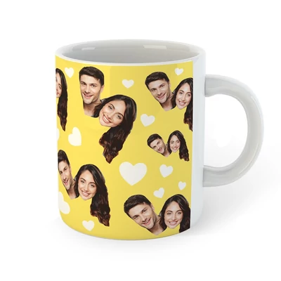 Egyedi Szerelmes Pár Bögre - Sárga