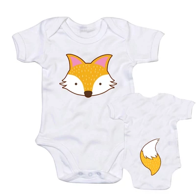 Róka Mintás Cuki Baba Body Ruha