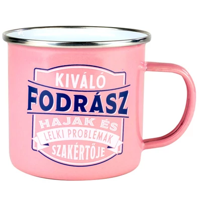 Ajándék Fém Bögre Foglalkozással - Fodrász