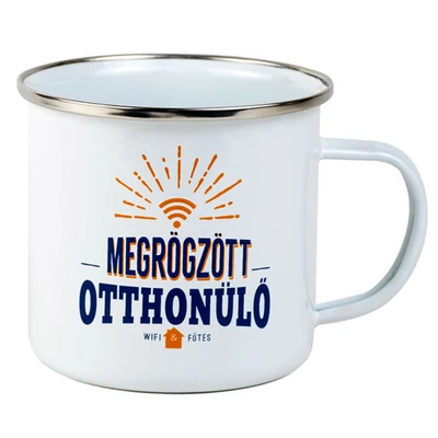 Ajándék Fém Bögre Foglalkozással - Otthonülő