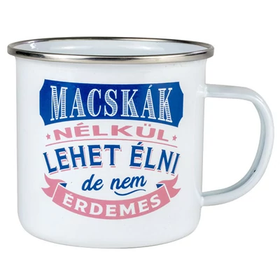 Ajándék Fém Bögre Gazdiknak - Macska