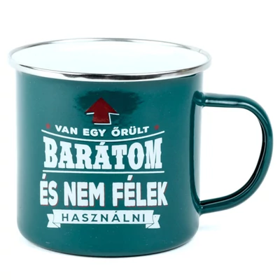 Ajándék Fém Bögre Ismerősnek - Barát