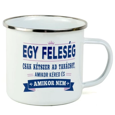 Ajándék Fém Bögre Ismerősnek - Feleség