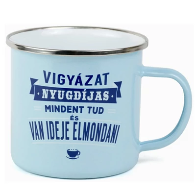 Ajándék Fém Bögre Ismerősnek - Nyugdíjas