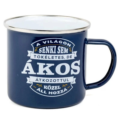 Ajándék Fém Bögre Névvel - Ákos