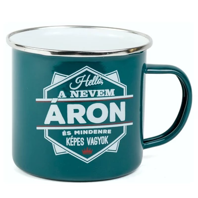 Ajándék Fém Bögre Névvel - Áron