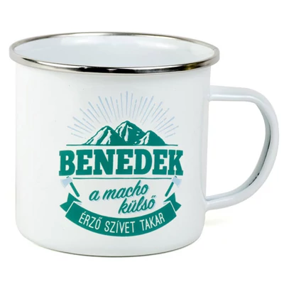 Ajándék Fém Bögre Névvel - Benedek