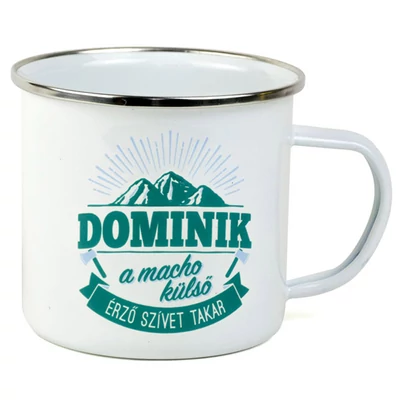 Ajándék Fém Bögre Névvel - Dominik