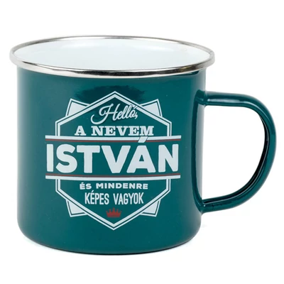 Ajándék Fém Bögre Névvel - István