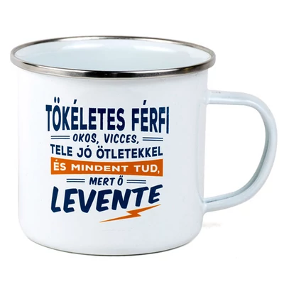 Ajándék Fém Bögre Névvel - Levente