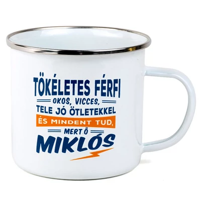 Ajándék Fém Bögre Névvel - Miklós