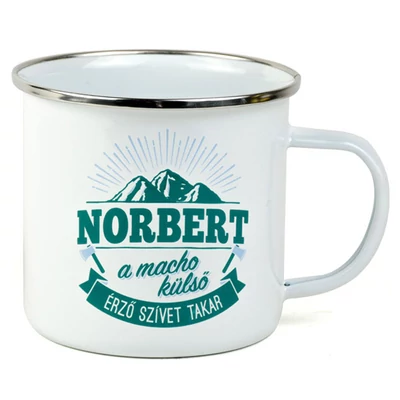 Ajándék Fém Bögre Névvel - Norbert