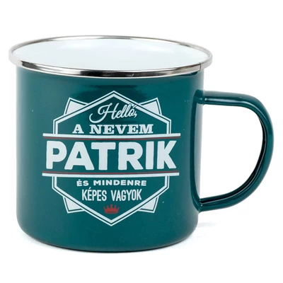 Ajándék Fém Bögre Névvel - Patrik