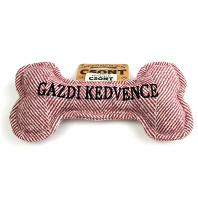 Gazdi Kedvence Feliratú Csont Alakú Kutyajáték