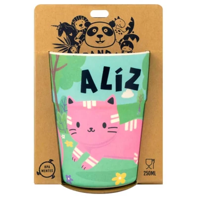 Alíz Feliratú Pohár Gyerekeknek - Panda Banda