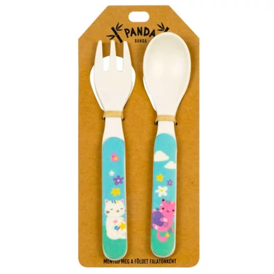 Cica Mintás Evőeszköz Gyerekeknek - Panda Banda