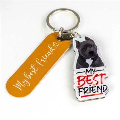 Kutyás Ajándék Kulcstartó - Amerikai Staffordshire Terrier